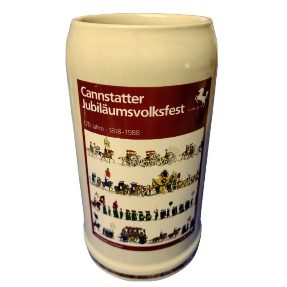 Vintage 1988 Rastal Höhr Grenzhausen Germany Beer Stein Cannstatter Volksfest 1L